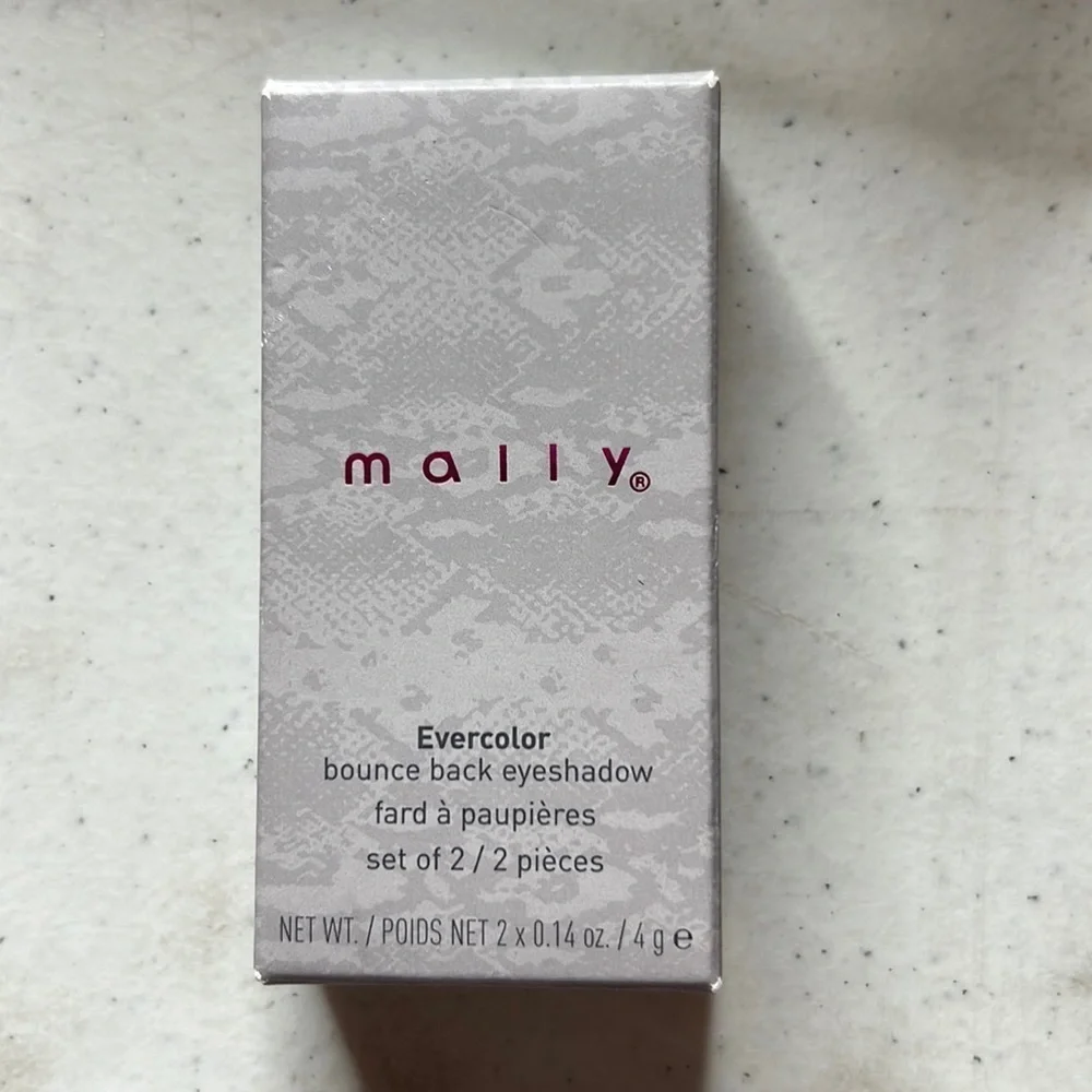 NIB MALLY EVERCOLOR BOUNCE BACK EYESHADOW SET OF 2 CARAMEL SHINE & SUGARY PLUM